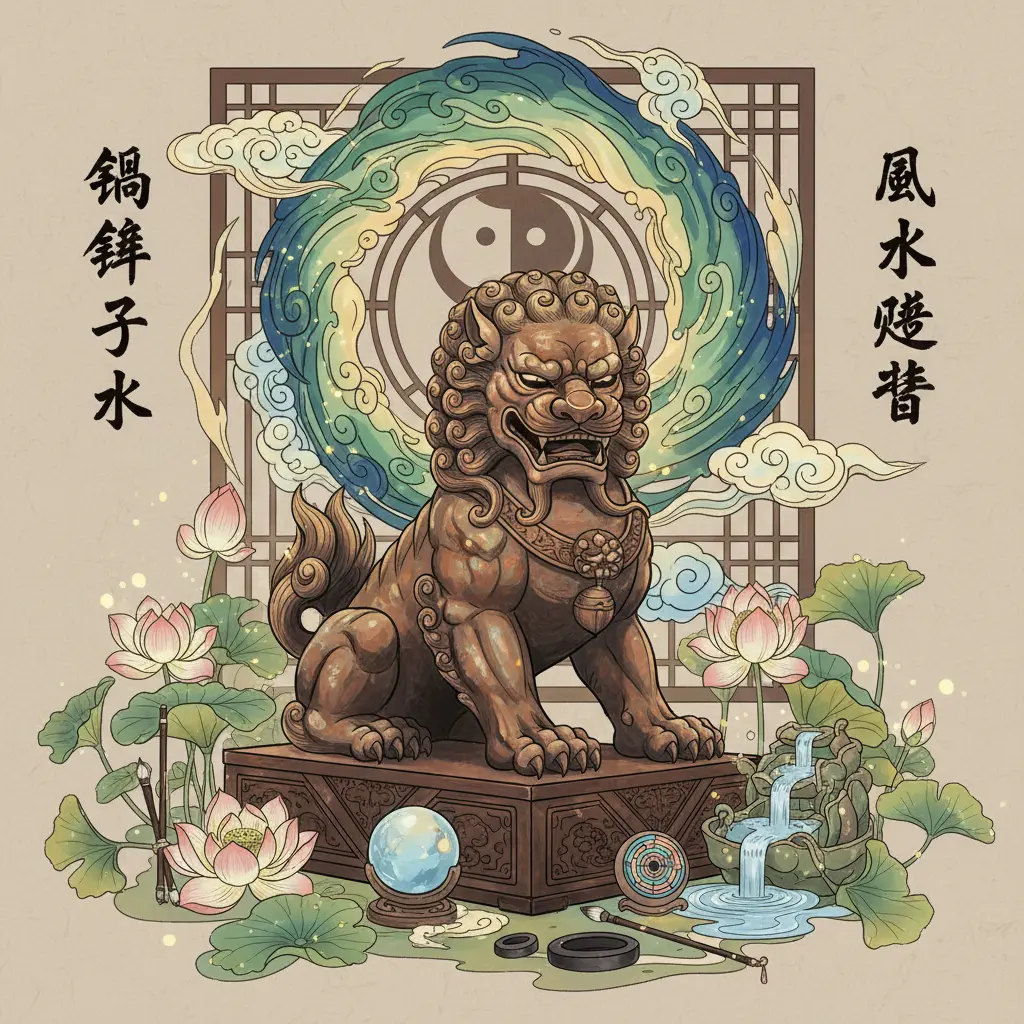 風水擺設 - 銅獅子風水