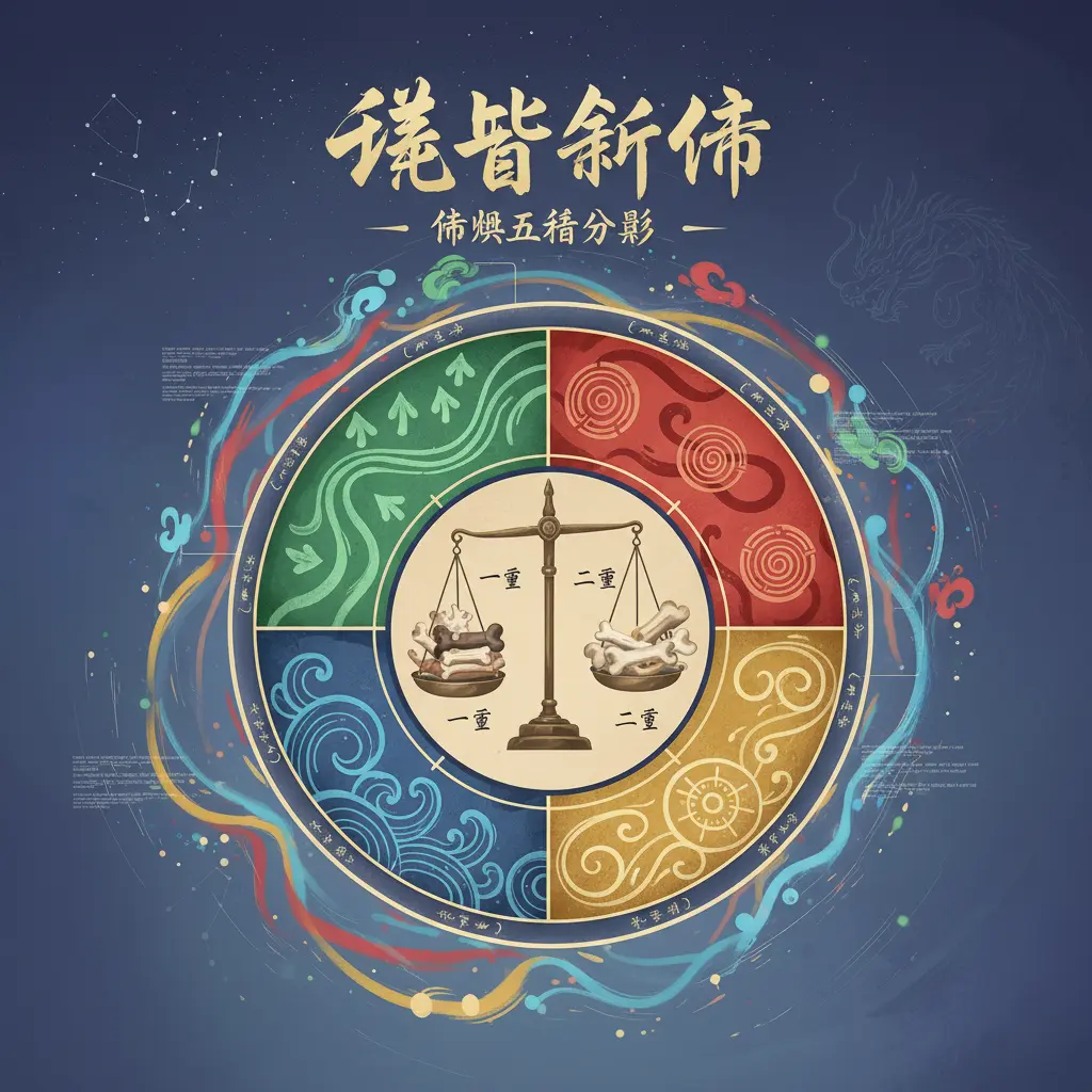 命盤五行分佈 - 稱骨算命