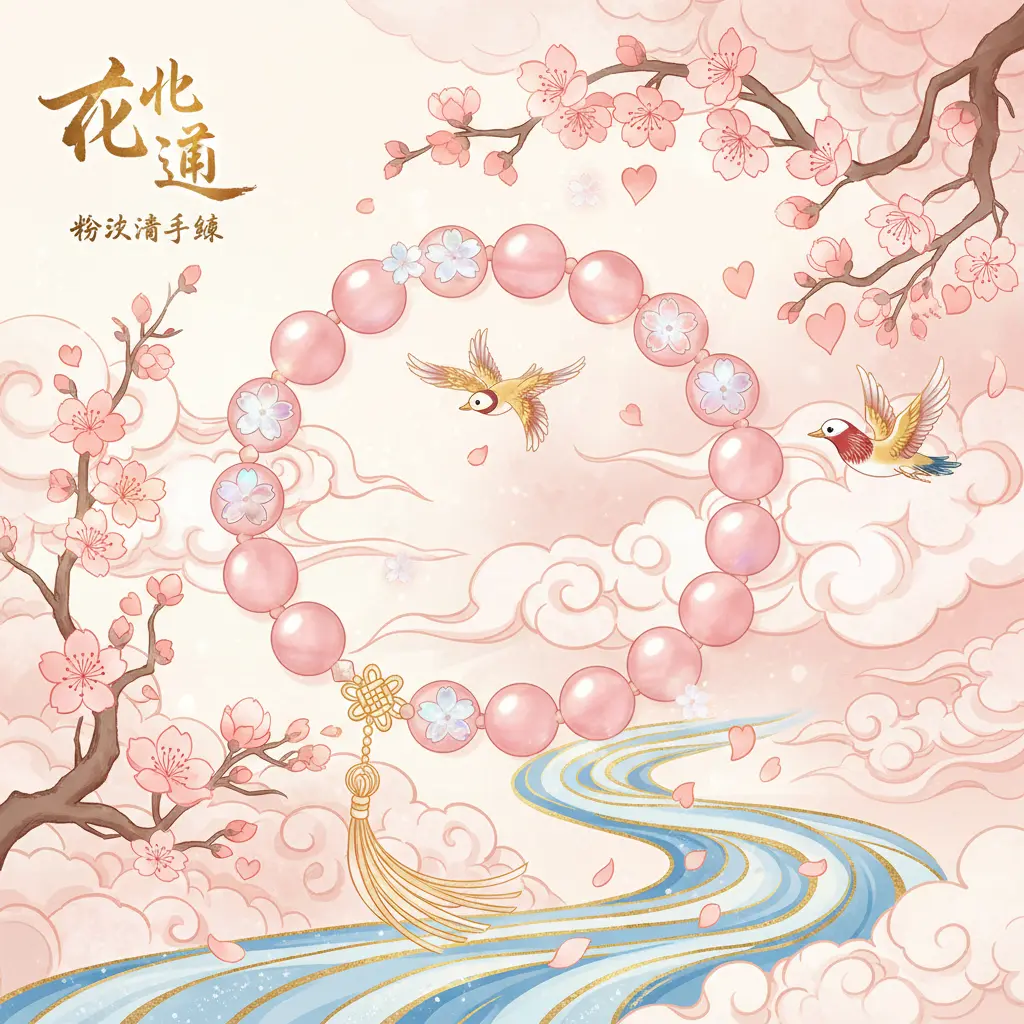 桃花運 - 粉水晶手鍊