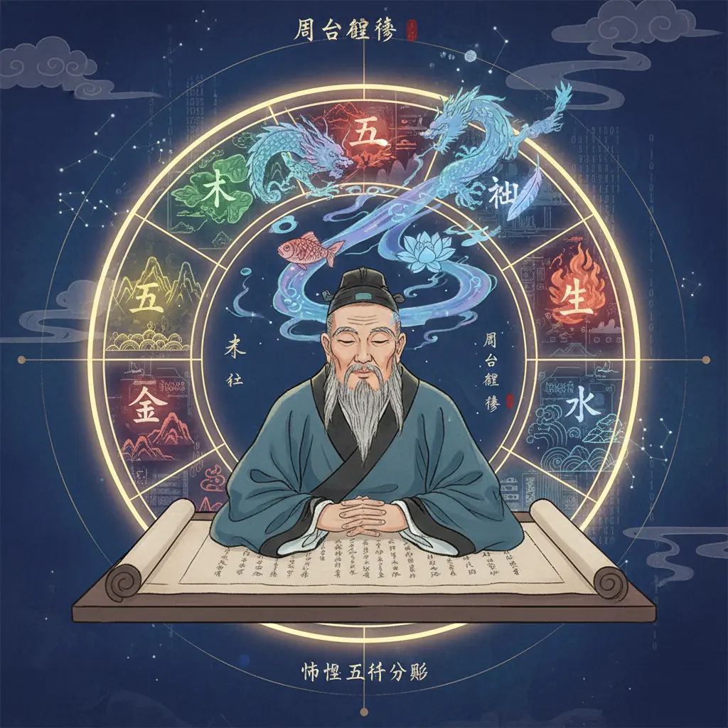 命盤五行分佈 - 周公解夢