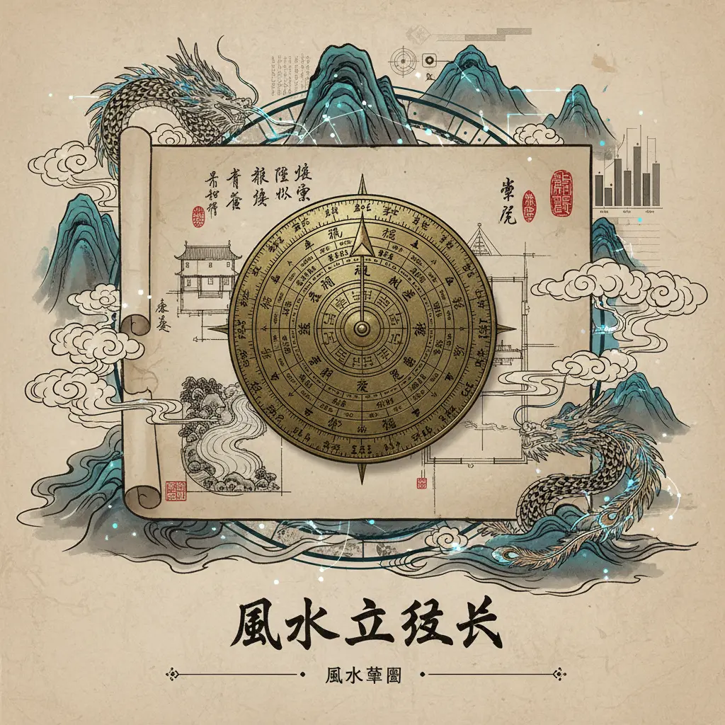 風水草圖 - 風水立極尺