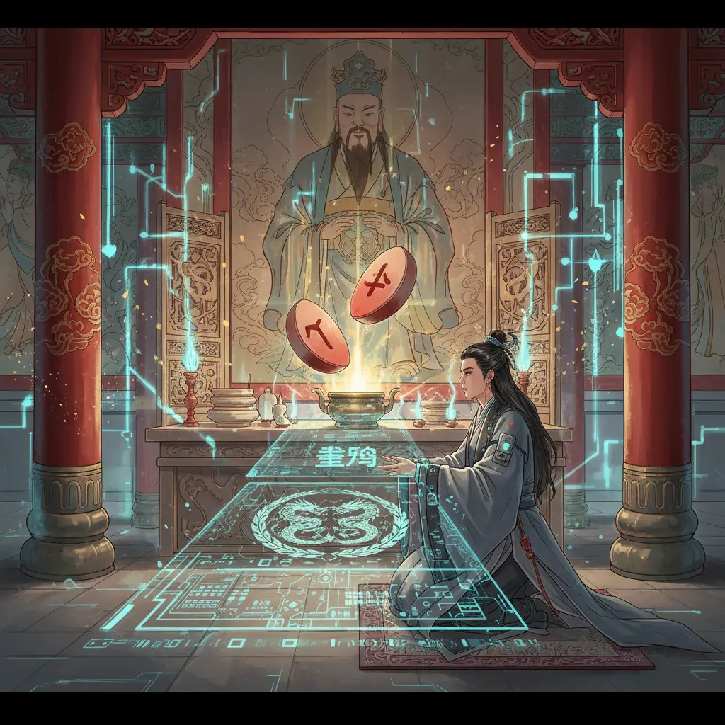 道教問神 - 擲筊