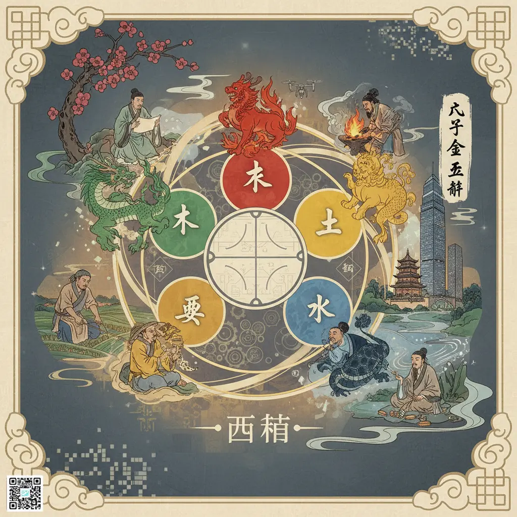 八字金玉賦 - 五行