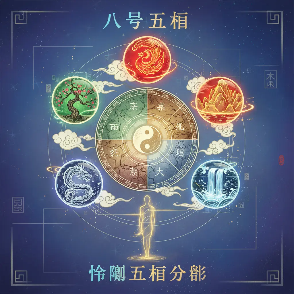 命盤五行分佈 - 八字五行