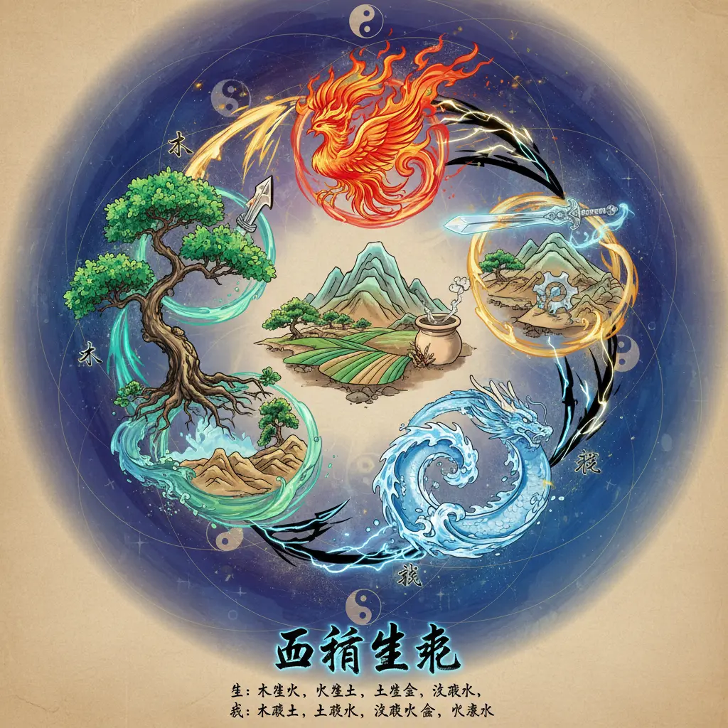 五行生剋 - 五行生剋