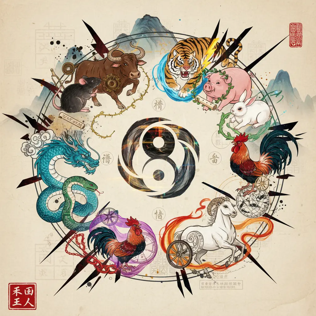 刑衝合害 - 地支六合