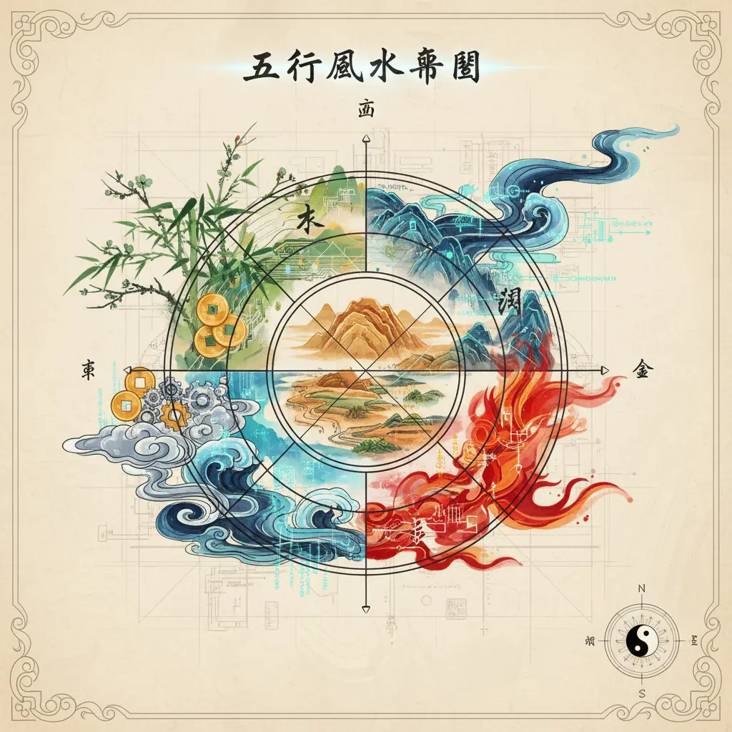 風水草圖 - 五行