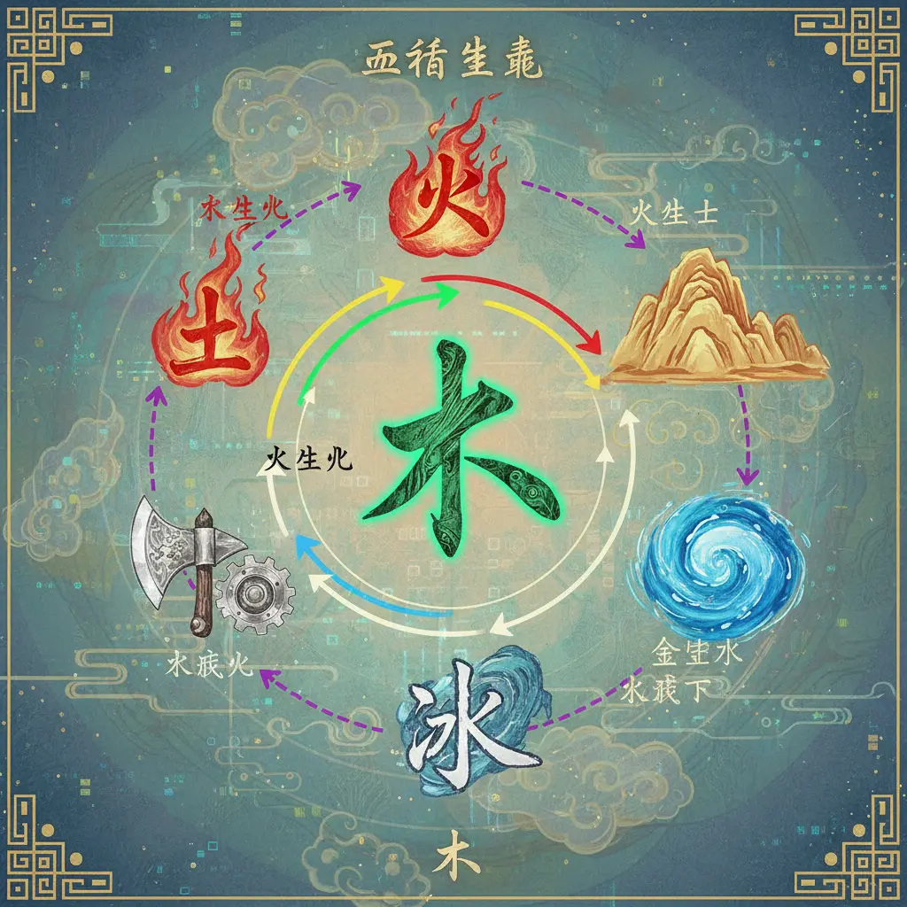 五行生剋 - 木