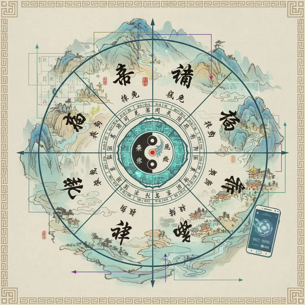 風水草圖 - 八字