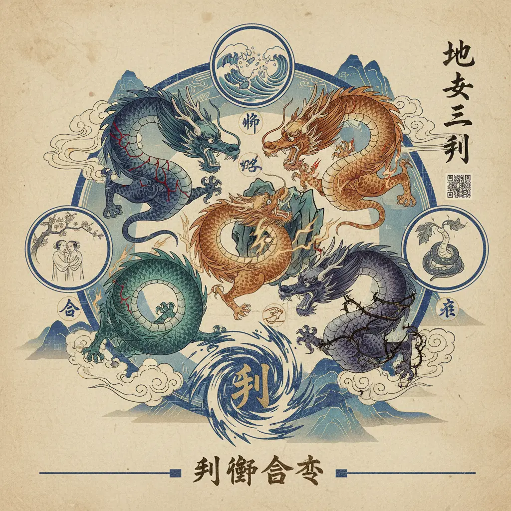 刑衝合害 - 地支三刑