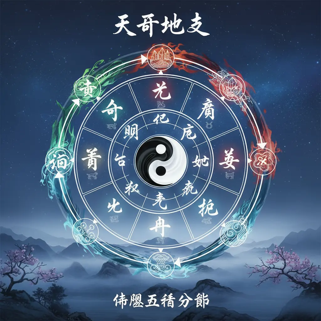 命盤五行分佈 - 天干地支