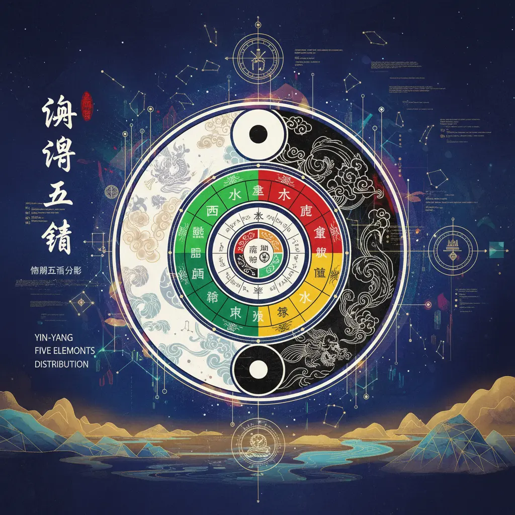 命盤五行分佈 - 陰陽五行