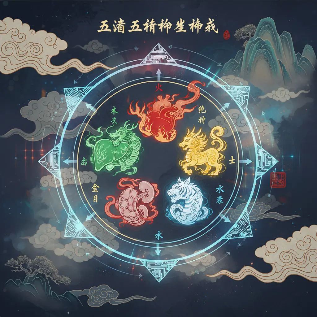 五行相生相剋 - 五臟